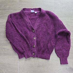 GAP Girl's Plum Cardigan Sweater